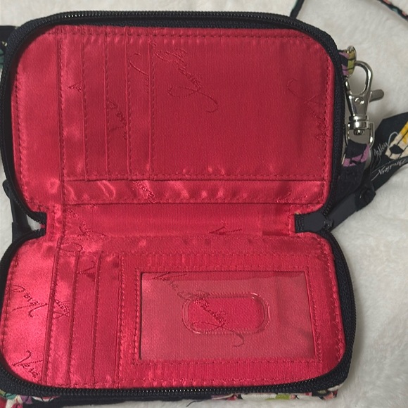 Vera Bradley Blue Floral Multi CrossBody Wallet NEW - Picture 4 of 5